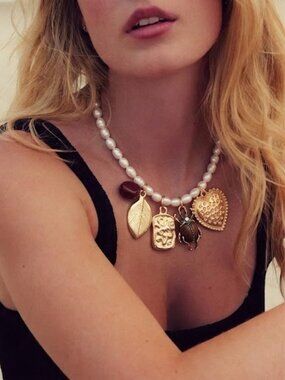 DANNIJO Reena Necklace With Charms NEW